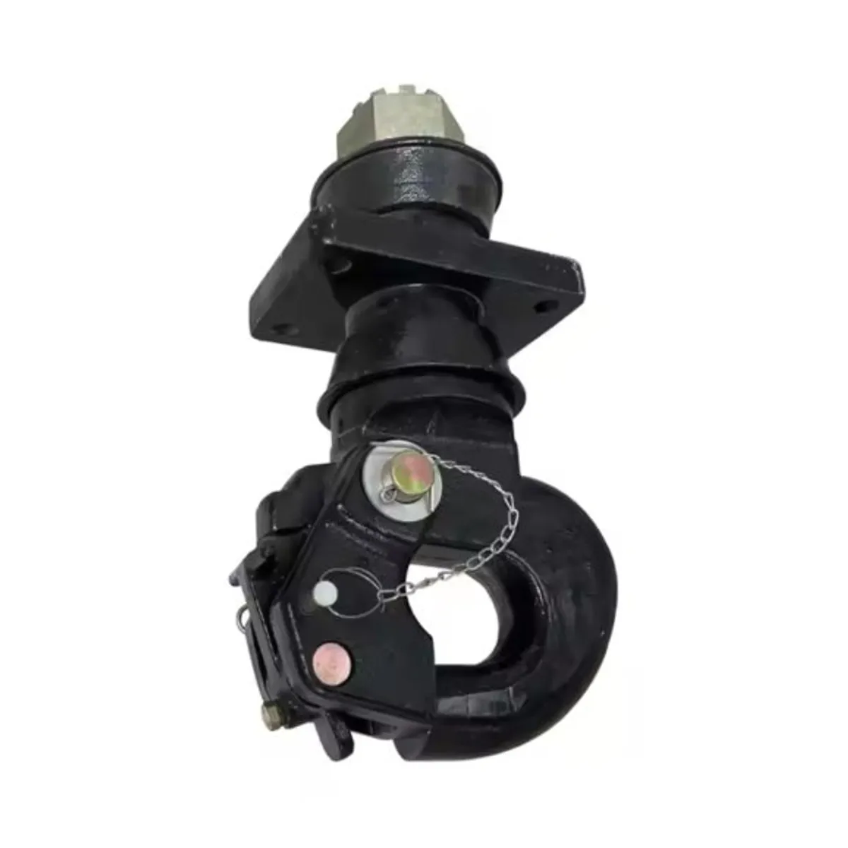 Heavy duty pintle hook drawbar coupling with safety chain