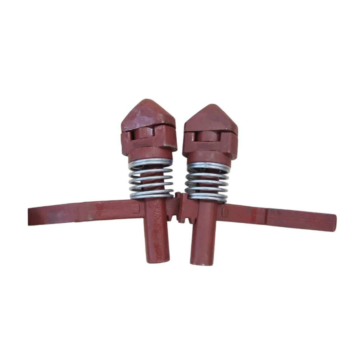 Semi-automatic container twist lock with spring mechanism